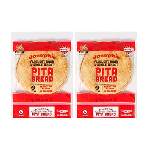 Joseph's Pita Bread, Flax Oat Bran and Whole Wheat, 12 Pitas