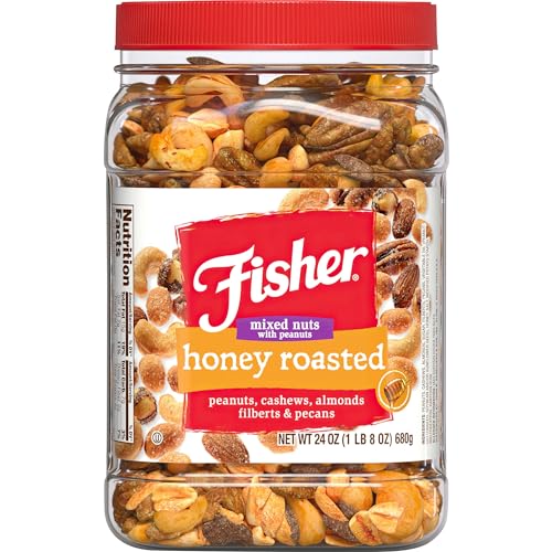 Fisher Snack Honey Roasted Mixed Nuts, 24 Ounces