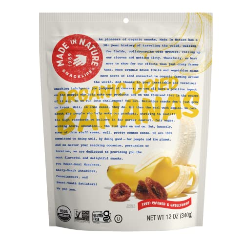 Made in Nature Organic Dried Banana Slices, 12oz