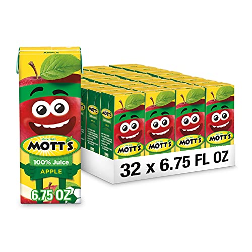 Mott's 100% Original Apple Juice, 6.75 oz Boxes, 32 Count