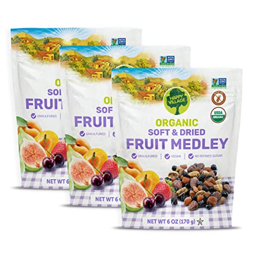 Organic Dried Fruit Mix - Apricots, Figs, Strawberries & Cherries