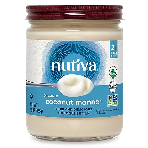 Nutiva Organic Coconut Manna Puréed Coconut Butter, 15 Oz, Vegan