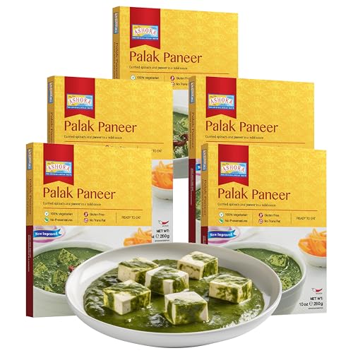 Ashoka Ready to Eat Palak Paneer, 10 Ounce (Pack of 5)