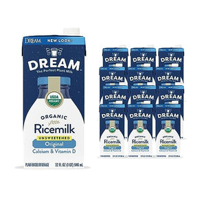 Rice Dream Organic Rice Milk Drink, Unsweetened Original, 32oz (Pack of 12)