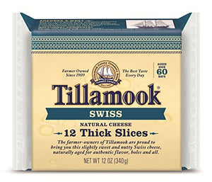 Tillamook Swiss Cheese Thick Slices, 12 oz