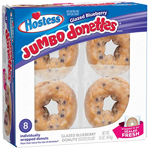 Hostess Blueberry Glazed Jumbo Donettes [8 Count]