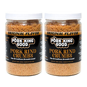 Pork King Good Pork Rind Breadcrumbs, 2 Pack, 12 Oz Jars