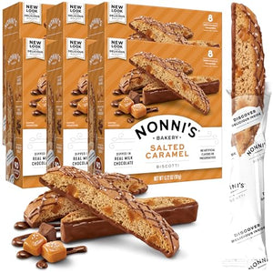 Nonni's Salted Caramel Biscotti Italian Cookies, 6 Boxes