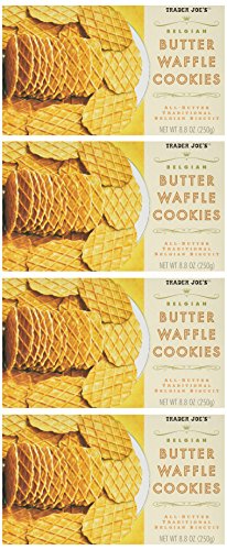 Trader Joe's Belgian Butter Waffle Cookies, 8.8 oz (Pack of 4)