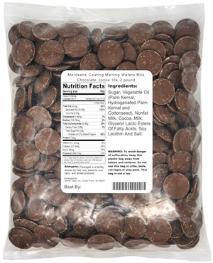 Merckens Coating Melting Wafers, Milk Chocolate, 2 lbs