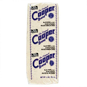 Cooper Cheese Black Pepper Sharp White American, 5 lb