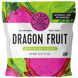 Pitaya Foods Natural Dragon Fruit Cubes, 12 oz (8-Pack)