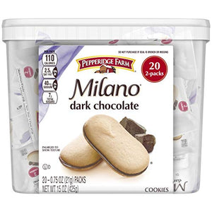 Pepperidge Farm Milano Cookies, Dark Chocolate, 20 Packs