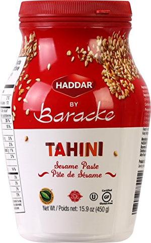 Haddar by Baracke Pure Ground Sesame Tahini, 15.9oz Jar