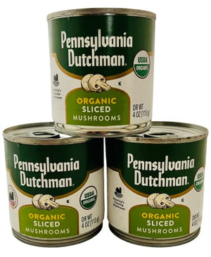 Pennsylvania Dutchman Organic Sliced Mushrooms, 4 oz (3 Cans)