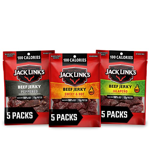 Jack Link's Beef Jerky Bold Variety Pack, 1.25 Oz (Pack of 15)