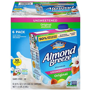 Almond Breeze Unsweetened Almondmilk (6 Count, 32 Oz)