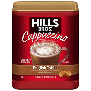 Hills Bros. Instant Cappuccino Mix, English Toffee, 16 Ounces