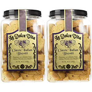 La Dolce Vita Classic Italian Biscotti Almond, 40 Ounce (2 Pack)