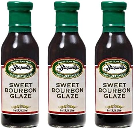 Braswell Sweet Bourbon Glaze 12 oz. Bottle (Pack of 3)