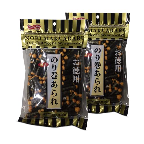 Shirakiku Japanese Nori Maki Arare Rice Crackers, 2 Pack