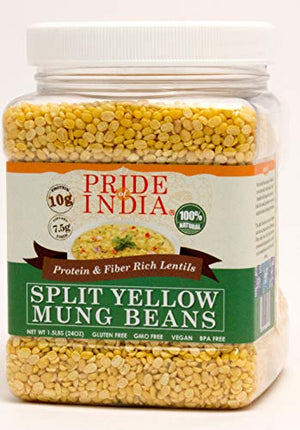 Pride Of India Split Yellow Mung Lentils, 1.5 lb