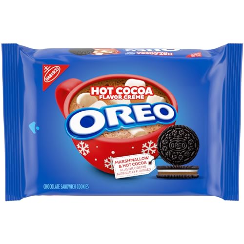 OREO Hot Cocoa Creme Chocolate Sandwich Cookies, 12.2 oz