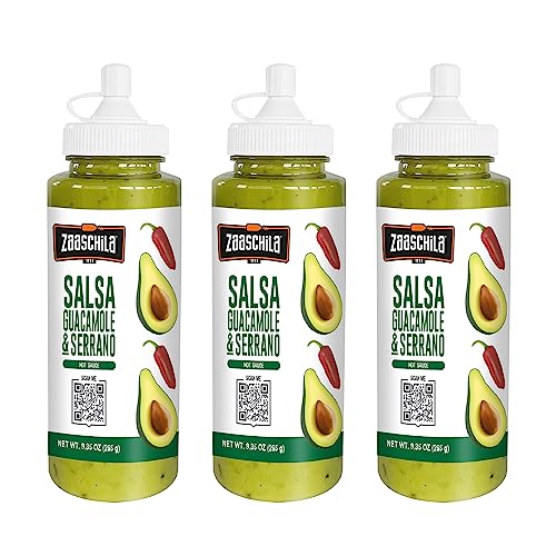 Zaaschila Guacamole & Serrano Sauce, 9.35oz (3 Pack)