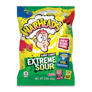 WARHEADS Extreme Sour Hard Candy, Assorted Flavors, 2 oz