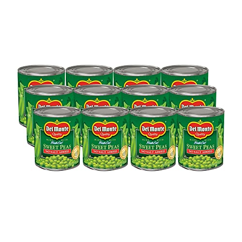 Del Monte Canned Sweet Peas No Salt, 8.5 oz, 12 Pack