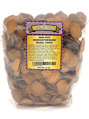 Mini Rye Worcestershire Bagel Chips, 1.5 lb