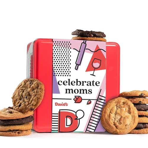 David's Cookies Celebrate Moms Assorted Fresh Baked Cookies Tin 1lb