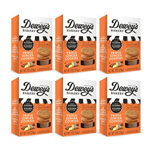 Dewey’s Bakery Triple Ginger Moravian Cookie Thins, 9 oz (Pack of 6)