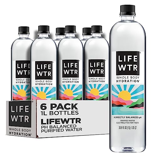 LIFEWTR Premium Purified Water, 33.8 oz (6 Pack)