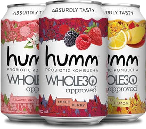 Humm Whole30 Approved Kombucha Variety Pack (12 Pack)