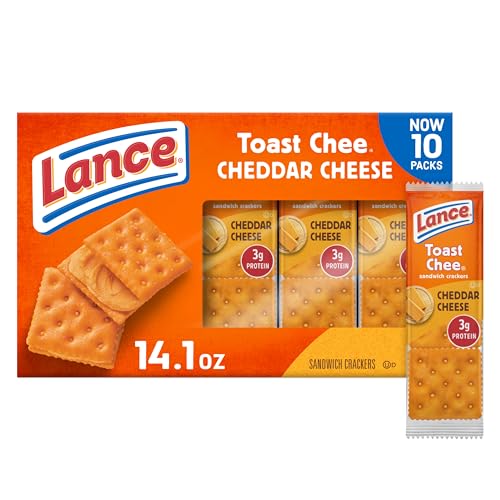 Lance ToastChee Cheddar Sandwich Crackers, 10 Packs