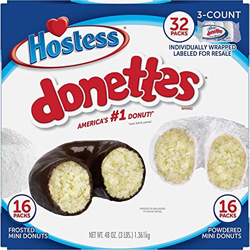 Hostess Mini Powered Donettes and Frosted Chocolate Donettes