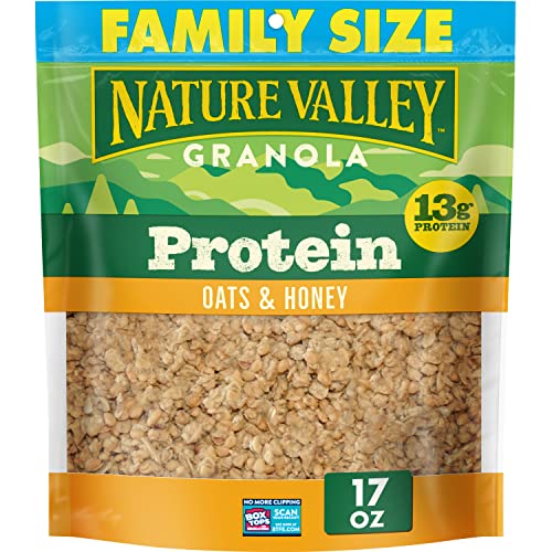 Nature Valley Protein Granola, Oats and Honey, 17 OZ