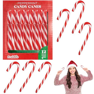 Fruidles Christmas Candy Canes Suckers, 12-Pack