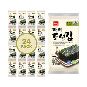 Wang Korean Roasted Seaweed Snack, Pack of 24