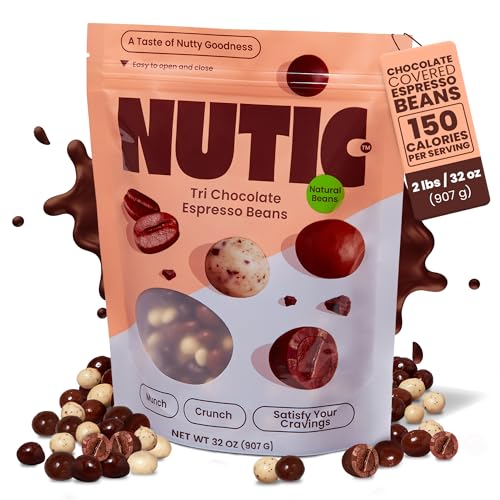 Nutic Chocolate Covered Espresso Beans, 2LB Assortment, Pack of 1