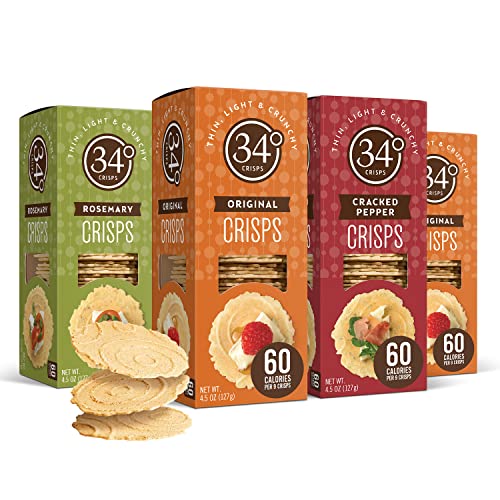 34 Degrees Crisps Variety Pack, 4 Pack (4.5oz each)