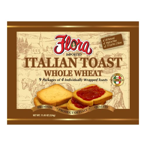 Flora Foods Hard Toast (Italian Whole Wheat) - 36 count