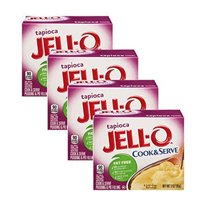 Jell-O Tapioca Pudding & Pie Filling, 3oz (4 Pack)