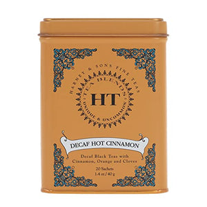 Harney and Sons Decaf Hot Cinnamon Black Tea, 20 Sachets