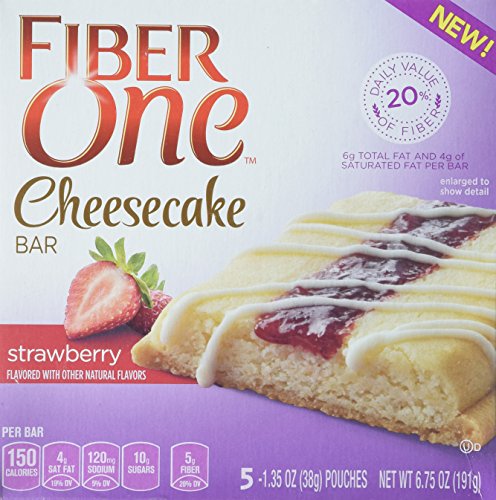 Fiber One Cheesecake Bars, Strawberry, Pack of 4