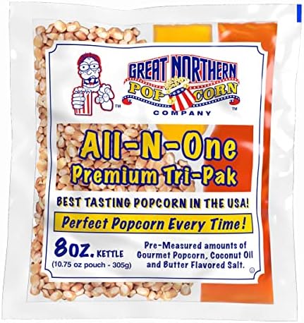 Great Northern Movie Theater Style Popcorn Packs, 8 Ounce (Pack of 40)