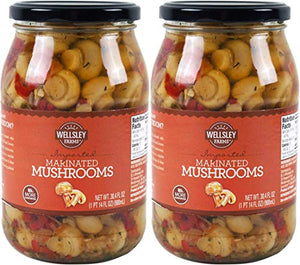 Wellsley Farms Marinated Mushrooms, 30.4 oz (Pack of 2)