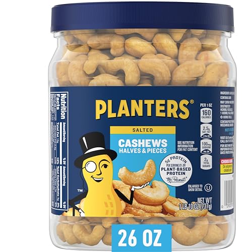 PLANTERS Salted Cashew Halves & Pieces, 1lb 10oz