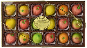 Bergen Marzipan Assorted Fruit Shapes, 18pcs